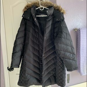 Kenneth Cole Faux-Fur-Trim Hooded Puffer Coat 3X